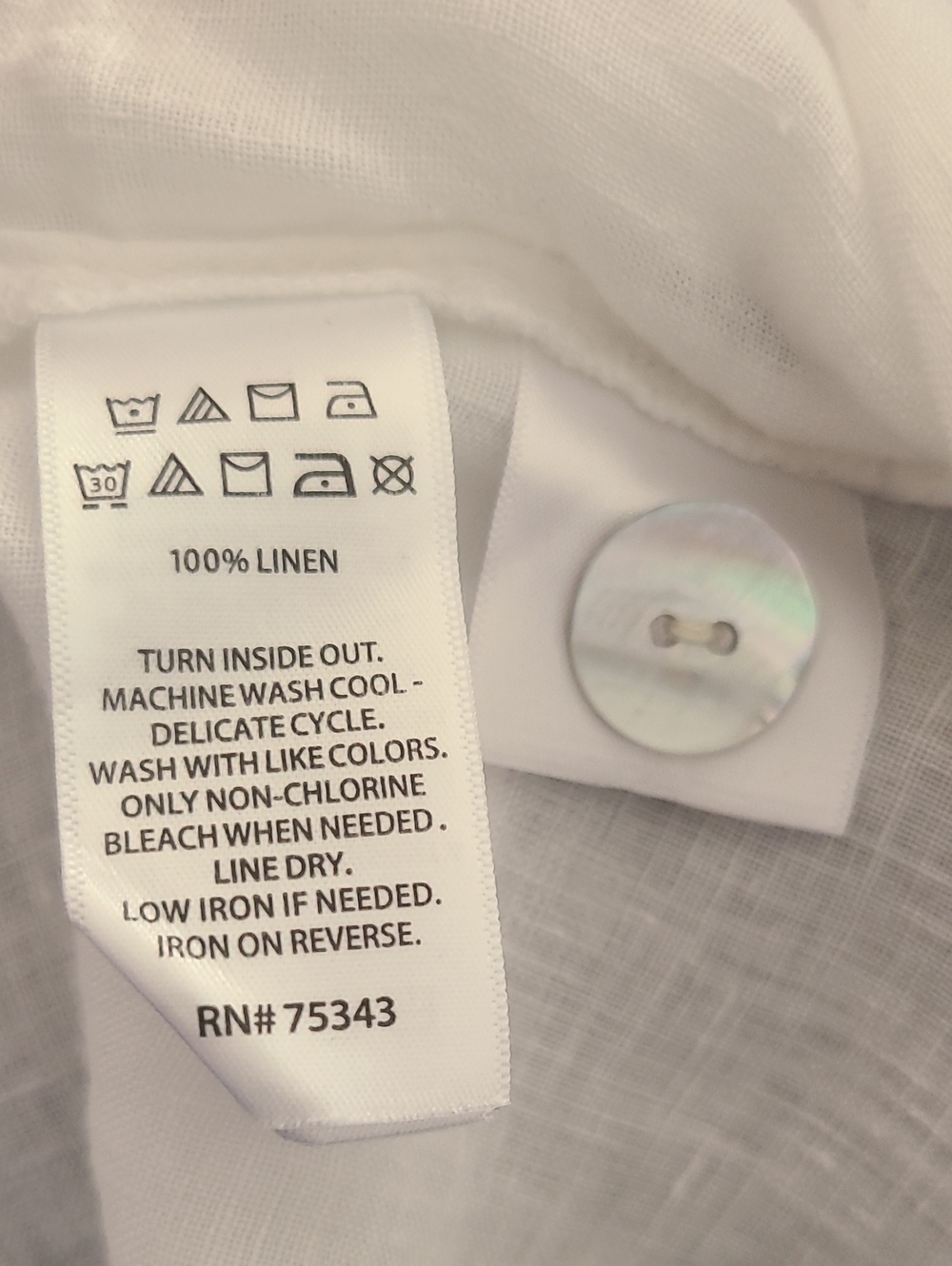 NWT Tahari 100% Linen Tunic Top Size 3x - Picture 9 of 12